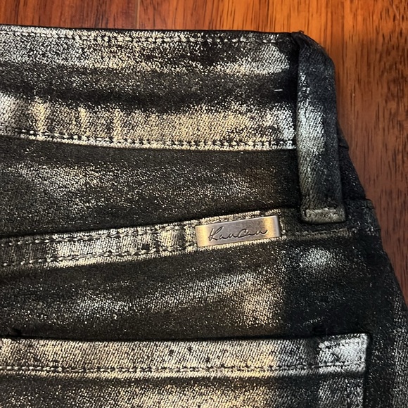 KanCan Skinny Gold Shimmer Pants Mid Rise Size 3 - Picture 5 of 5